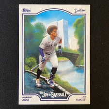2025 Topps Bob Ross Joy of Baseball Aaron Judge #HM-34 Happy Mistake SSP AFRO