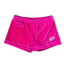 GK Elite Sportswear XS Velvet Micro Mini Shorts Pink Gymnastics Athletic