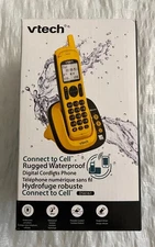 New VTech DECT 6.0 Rugged Waterproof Cordless Phone Bluetooth Connect to Cell