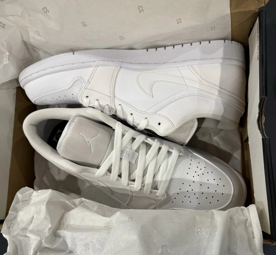 Nike Air Jordan 1 Low Triple Blanco Retro 553558-112 Hombre Talla 11 con caja Foto 4 de 4
