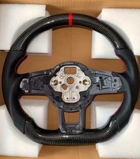 Carbon Sportlenkrad VW Golf 7/7.5 GTI GTE Tiguan Flat Bottom Leder Rot
