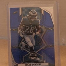 Panini 2022 Mosaic Miles Sanders #157 No Huddle Blue Mosaic Prizm /75 Eagles