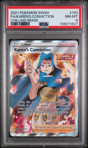 Karen's Conviction graded PSA 8 for sale on eBay