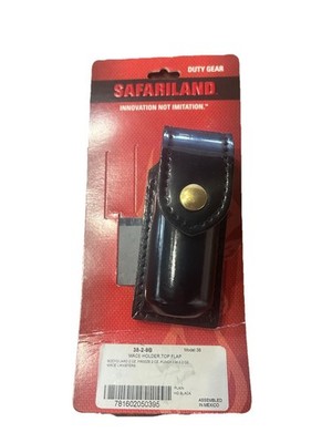 Safariland 38-2-9B Mace Holder Top Flap Black Leather Duty Gear New