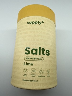 Supply6 Salts | Electrolyte Mix | Zero Added Sugar, (36 Servings, Lemon Lime)