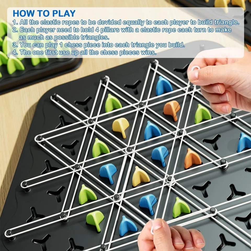 Geometric Chess Board Game for 2-4 Players, Family Night Game for Kids & Adults - Image 3 of 4