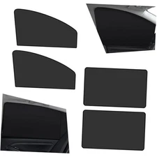 Car Side Window Sun Cover, 18.89In x 24.40In x 12.99In Front Window 4 PCS Black