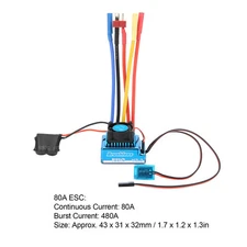 Brushless ESC Waterproof Dustproof Electronic Speed Controller For 1/10 RC