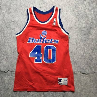 Vintage Washington Bullets Jersey Mens Medium Red NBA Basketball Cheaney 40 90s