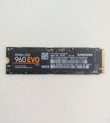 Samsung 960 EVO Internal SSD 500GB NVMe M.2 Tested Working (MZ-V6E500BW)
