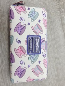 Disney Parks Loungefly Alice In Wonderland Teacup Mad Tea Party Zip Wallet 