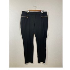 Calvin Klein Black Zip Pocket Straight Leg Career Pants Size 14