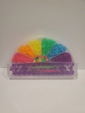 Rainbow Loom Style Rubber Band Bracelet Making Kit W/ Loom, Bands  Tools.
