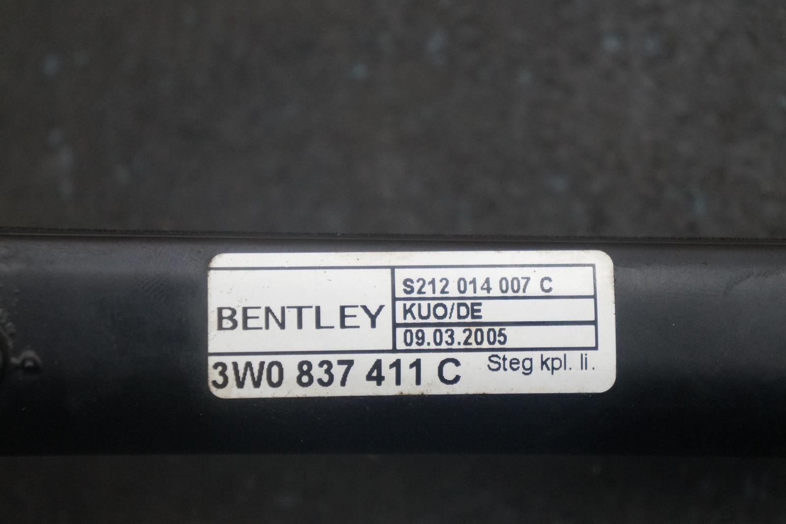 Left Driver Door Vent Window Glass 3W8845113C 3W0837411C Bentley Continental GT
