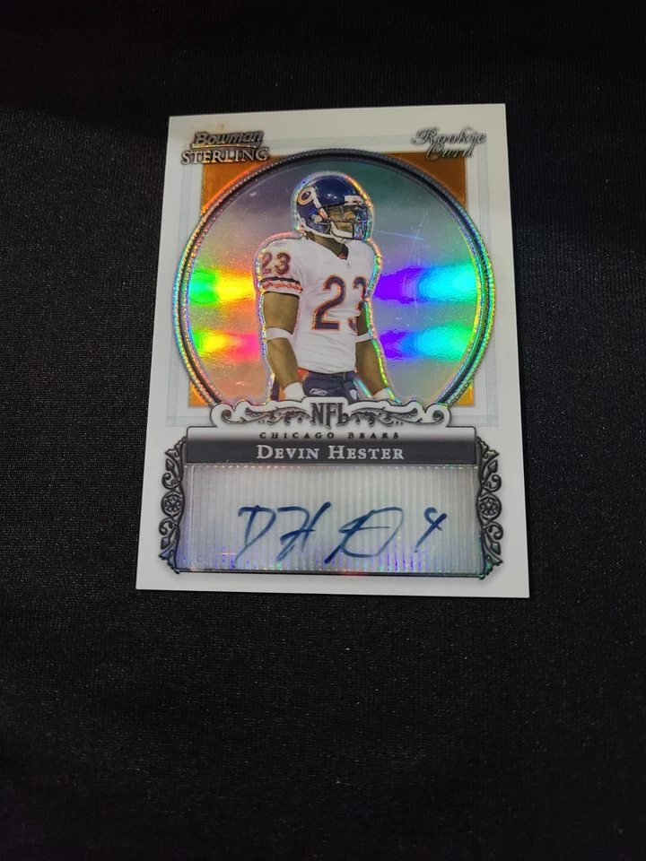 Devin Hester (RC) #BS-DHE Rookie Auto- 2006 Bowman Sterling 70/199 Chicago Bears - Image 3 of 3