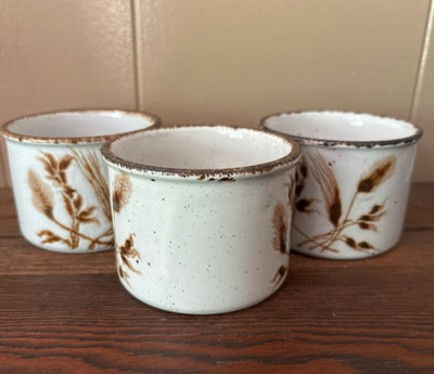 Vintage Wedgwood Midwinter Stonehenge Wild Oats Mugs Set of 3