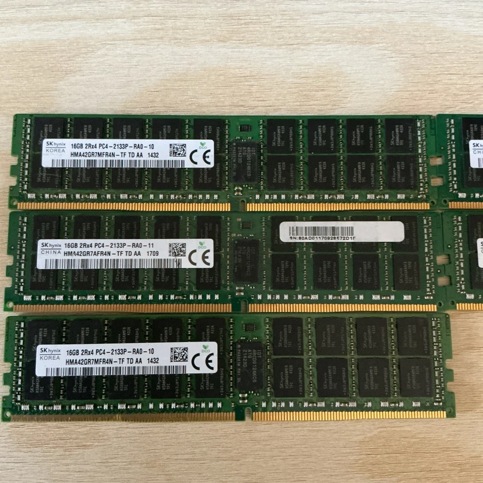 SK Hynix 16GB DDR4 (1 x16GB) ECC Server RAM PC4-2133P 2133MHz RDIMM - Image 1 of 4