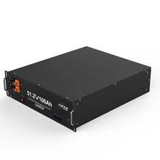 HRBEENERGY 5.12kWh 48V 100AH Server Rack LiFePO4 Lithium Battery 3U 5.12KWH