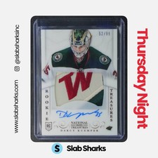 2013 PANINI NATIONAL TREASURES #147 DARCY KUEMPER PATCH AUTO RC ROOKIE /99