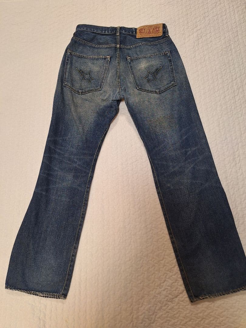 A BATHING APE Straight Denim Pants Jeans Blue S Inseam 76cm BA0226234 thumbnail 2