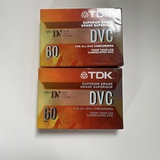 NEW TDK DVC Mini-DV 60 2-Pack Blank Tapes Digital Video Cassettes DVC60