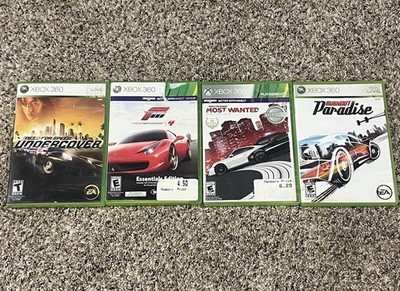 Car Racing Game Lot (4) Microsoft Xbox 360 Tested Working Free Shipping