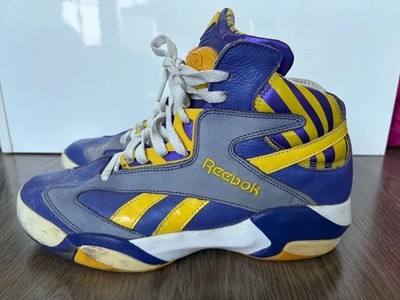 Reebok Shaq Attaq Retro LSU Lakers Purple Basketball Sneaker Men s Size 10 Shoes
