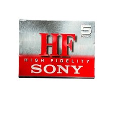 Sony HF 90 High Fidelity Audio Cassette Tapes 5-Pack Sealed Normal Bias