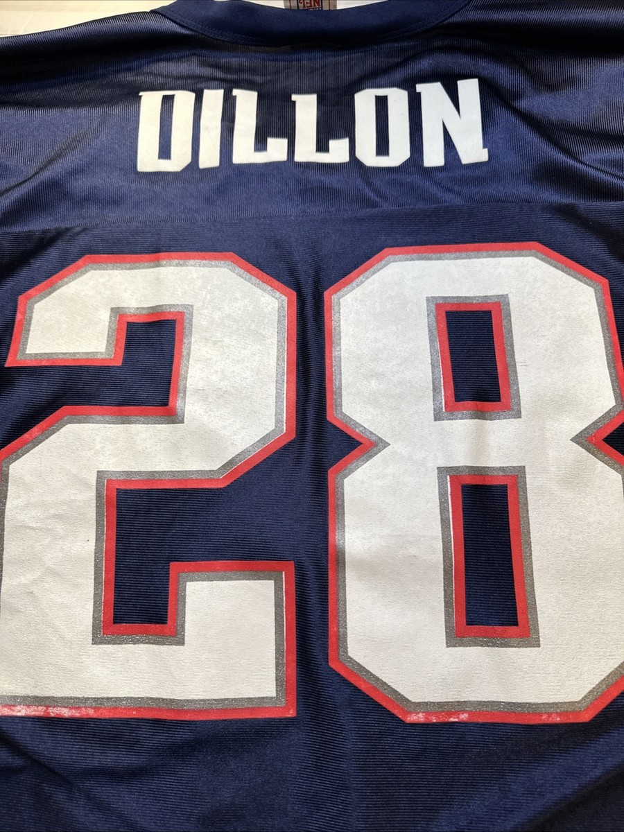 デッドストック NFL ペイトリオッツ ユニフォーム DILLON 28 XXL Corey Dillon NFL Blue Jersey XL New England Patriots #28 Pre-Owned