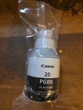 NEW Canon 20 PGBK Black Ink Bottle GI-20 PGBK 170ml for PIXMA G5020 G6020 G7020