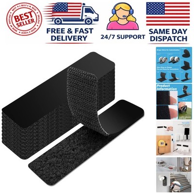 16-Pack 1 in. x 4 in. Hook and Loop Tape - Durable Double-Sided Adhesive Strips