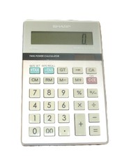 SHARP EL-334M ELSIMATE TWIN POWER 10 DIGIT DESKTOP SOLAR BATTERY CALCULATOR