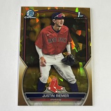 2023 Bowman Chrome Draft Sapphire Edition - Justin Riemer #BDC-182 Gold /50 