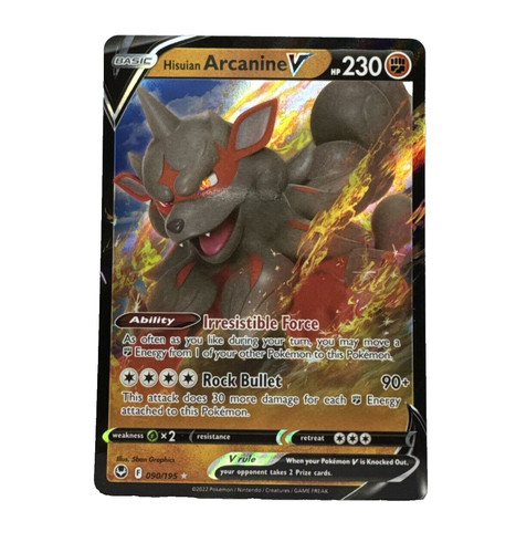 Pokémon TCG - Hisuian Arcanine V 179/195 Silver Tempest - Ultra