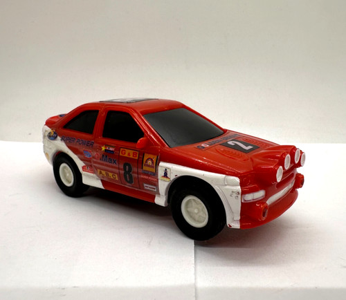 Golden Bright Slot Car 1:43 Scale Plastic Body Ford Escort Cosworth Red & White