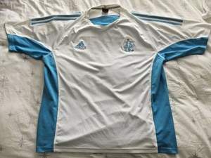 Détails Sur Maillot Football Olympique De Marseille Blanc Et Bleu Une étoile Adidas Taille 8