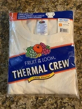 Fruit of the Loom Men's  Thermal Crew Neck Long Sleeve Size Medium