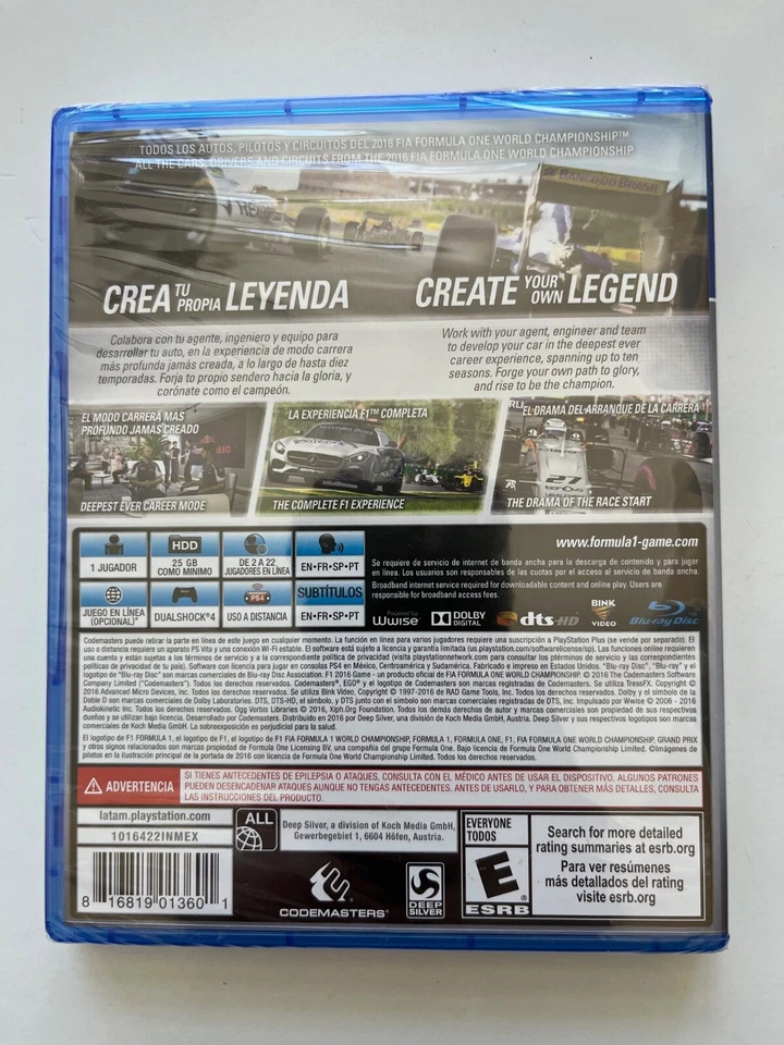 F1 2016 Sony Playstation 4 PS4 New Factory Sealed OOP Racing Rare - Image 2 of 4