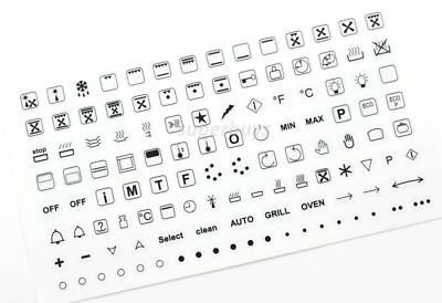 36pc Symbol Oven Cooker Induction Adhesive Knob Dial Sticker Label Stove Cooktop - Foto 9