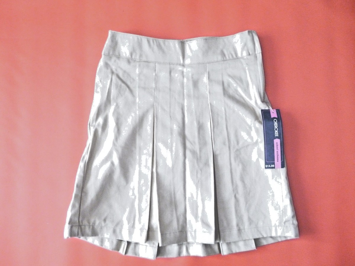 NWT - CHEROKEE SCHOOL UNIFORM PITA BREAD (KHAKI) SKORTS - SIZE 7