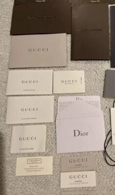 Gucci, Dior, Luis Vuitton , Zara & More Authentic /Tag/ EnvelopeLot