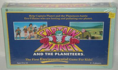 CAPTAIN PLANET and the PLANETEERS Board Game SEALED Brand New University '91 DIC