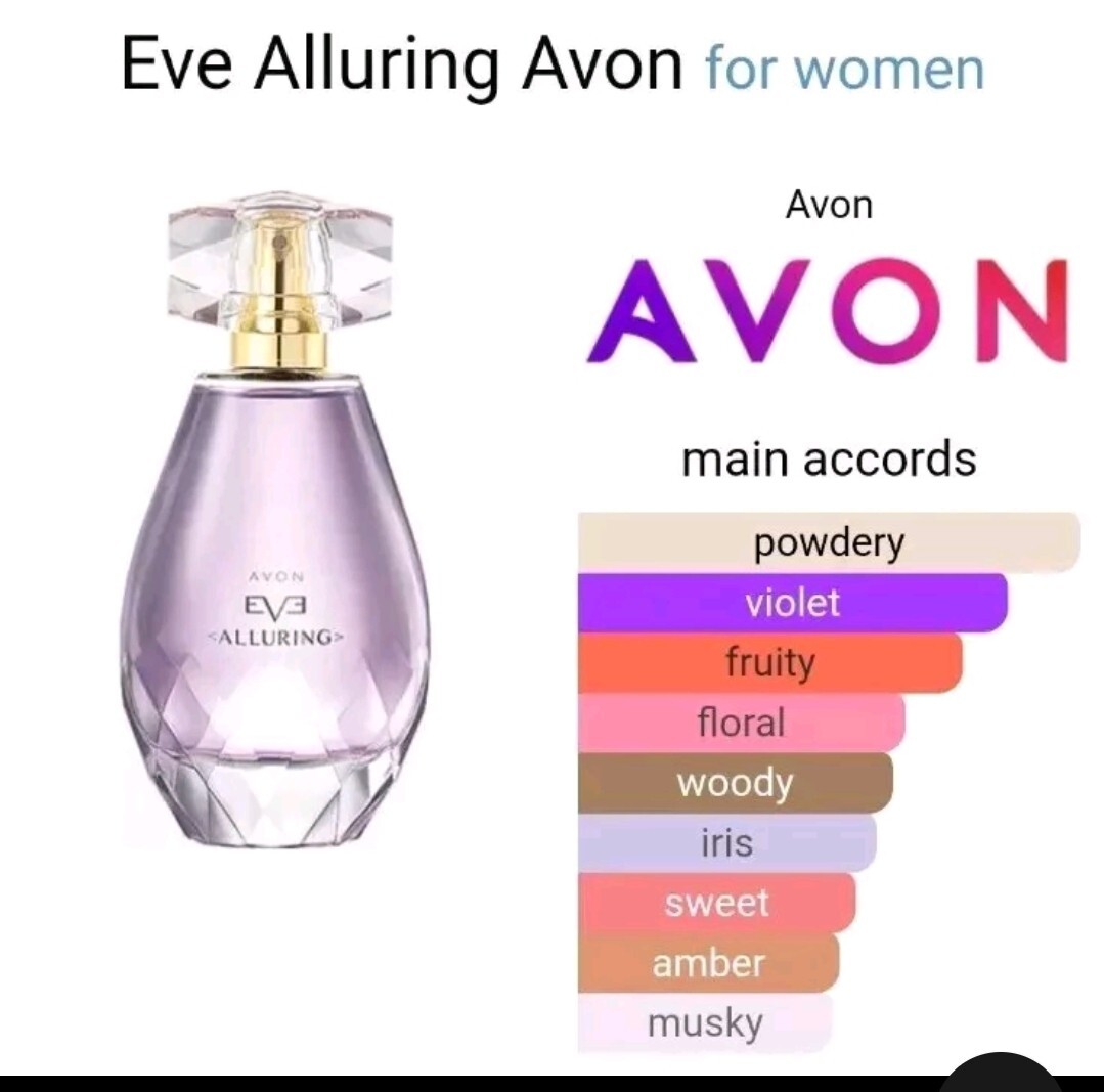 Avon Eve Alluring RARE EDP 50ml New Sealed Powdery Fruity Floral Violet