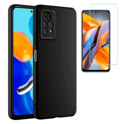 TODOBARATO 24HORAS Funda Para Xiaomi Redmi Note 12 Pro 4G Negra Silicona Gel Lisa + Protector 5D