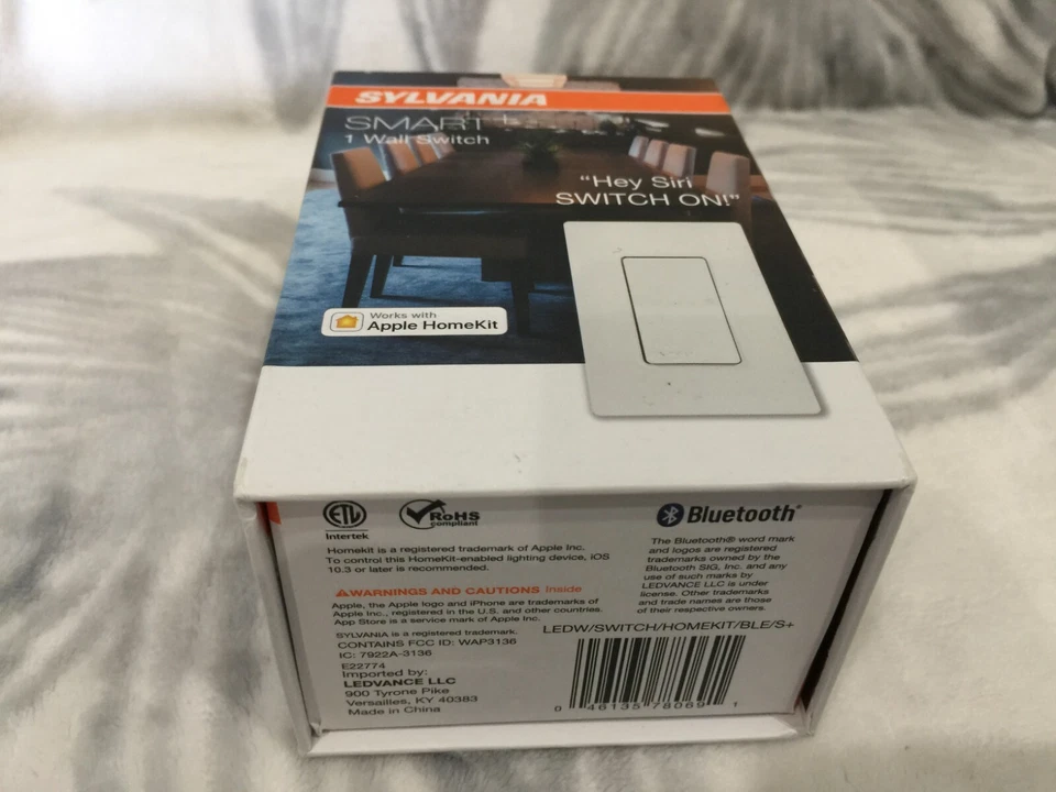 SYLVANIA SMART+ VOICE CONTROL SIRI BLUETOOTH IN-WALL SWITCH New S33 - Image 4 of 4