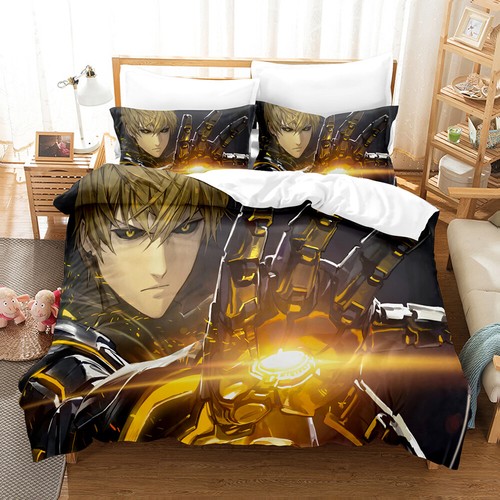 Anime One Punch Man Duvet Cover Sets Pillowcase Bedding Set Home Textile Gift - Picture 29 of 36