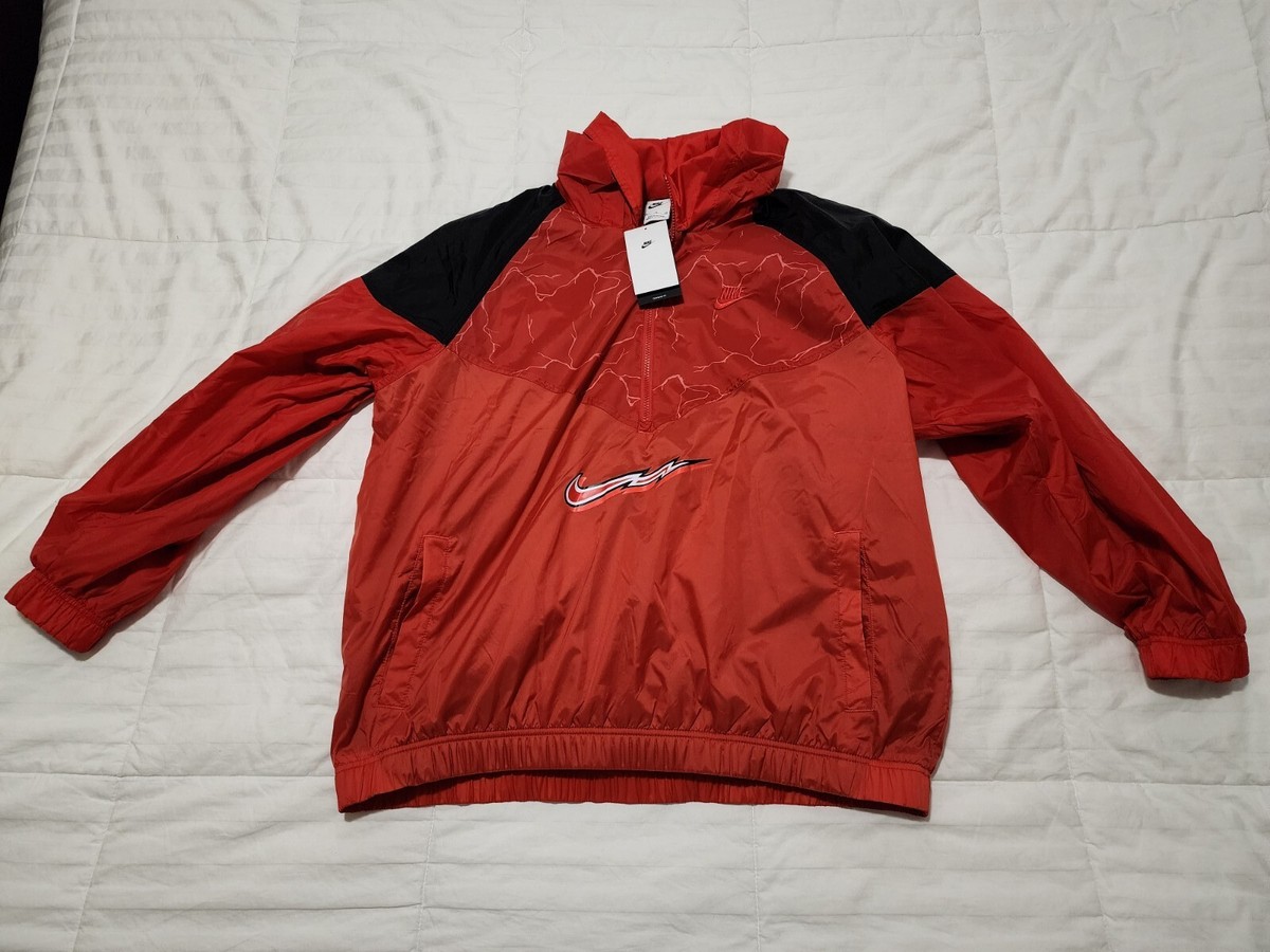Nike Electric Anorak Jacket Size XL RED / BLACK J1634-662 Nike Electric Anorak Jacket Size XL RED / BLACK J1634-662
