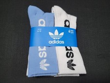 Adidas Mens Sports Training Athletic Crew Socks 6 Pairs SZ 6-12 Multi Color