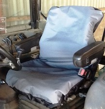 CAT Backhoe Seat Cover Grey Heavy Duty Waterproof