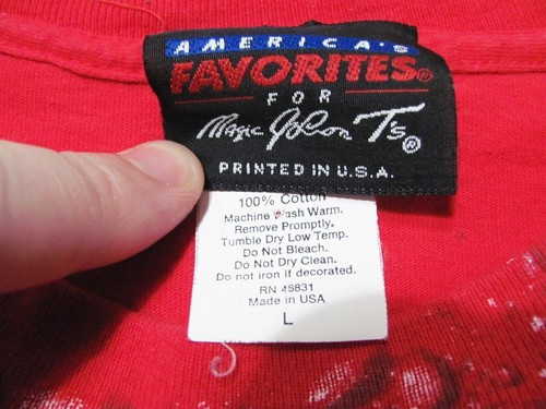 vintage CHICAGO BULLS WATER DROPS 90s All Over Print Magic Johnson T's t-shirt L - Picture 5 of 5